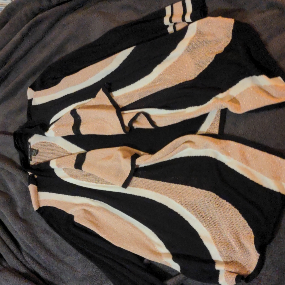 INC rose gold/black cardigan